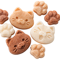 Komahei sugar shaped as cute kittens and paws; featured in Rohi Coffee